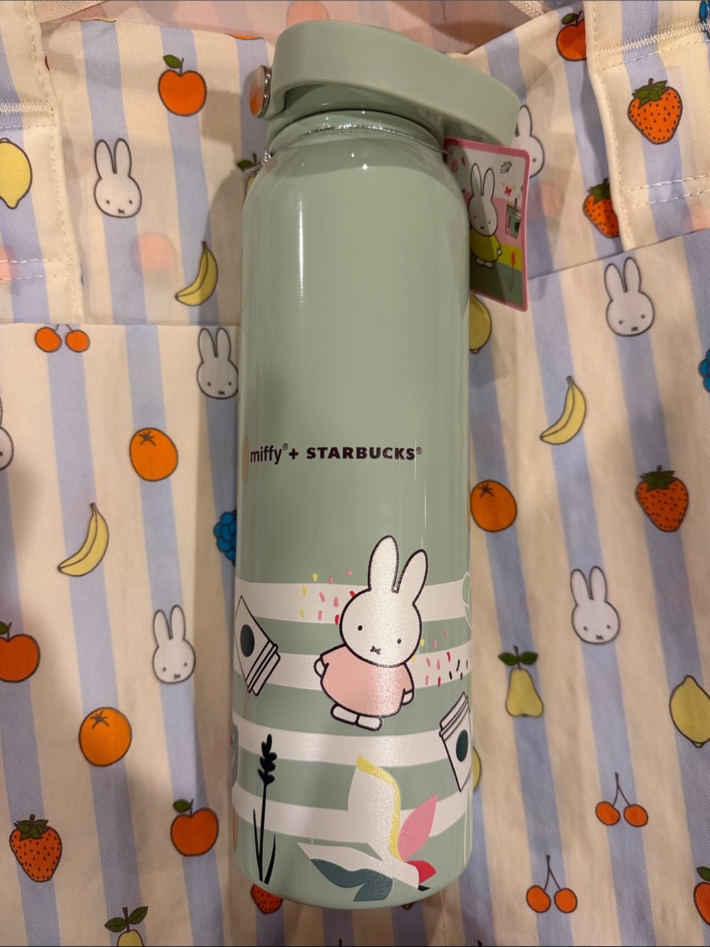 Starbucks Mint Green Miffy Stainless Bottle